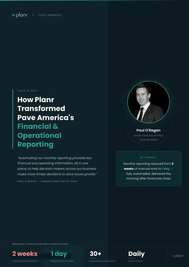 Pave America Case Study on Reporting Transformation