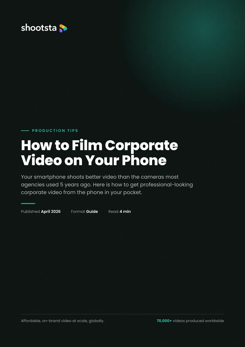 Guide to Filming Corporate Video on Your Phone