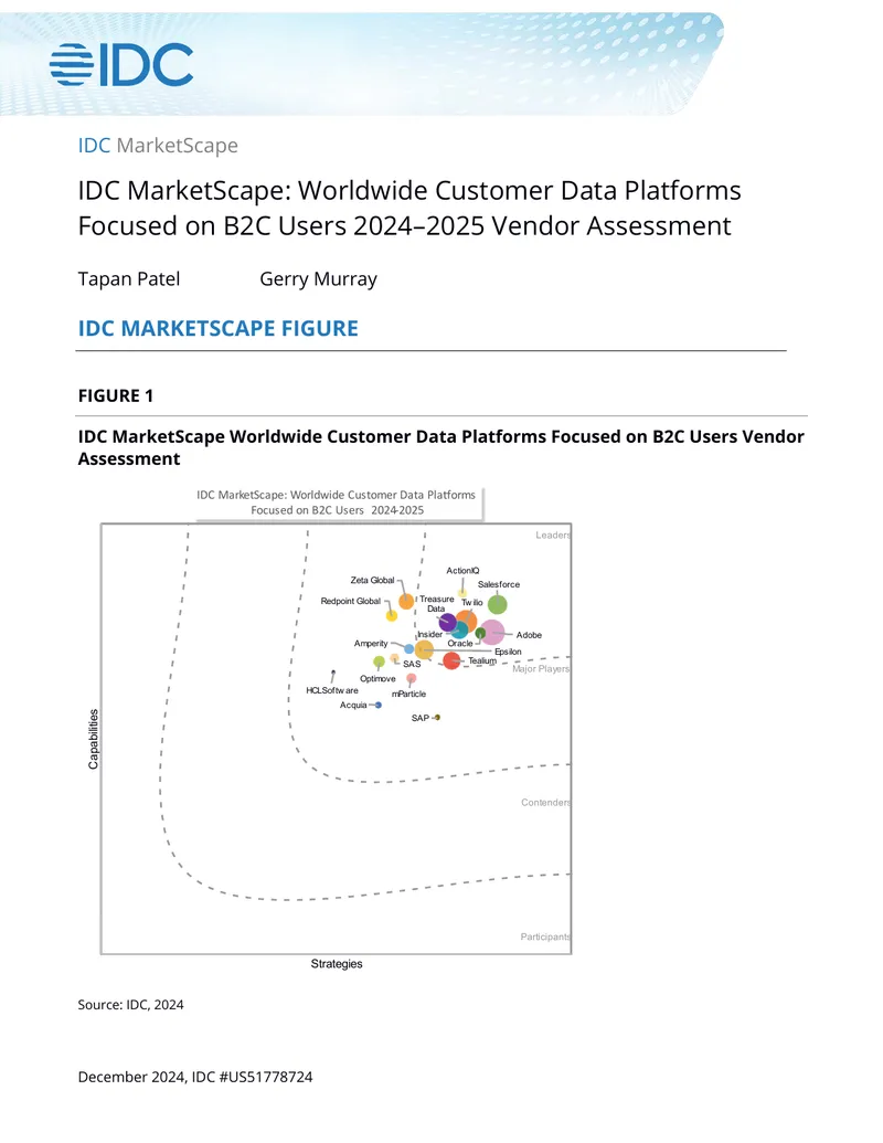 Worldwide Customer Data Platforms Vendor Assessment