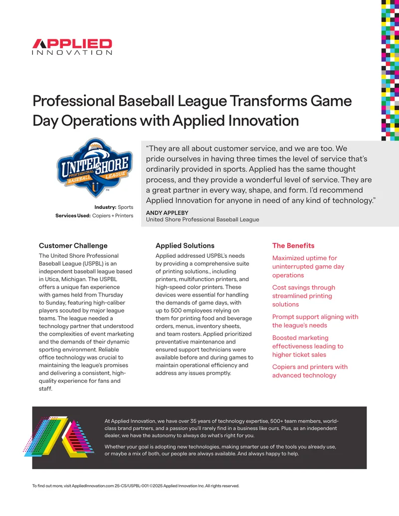Professional Baseball League Game Day Operations Improvement