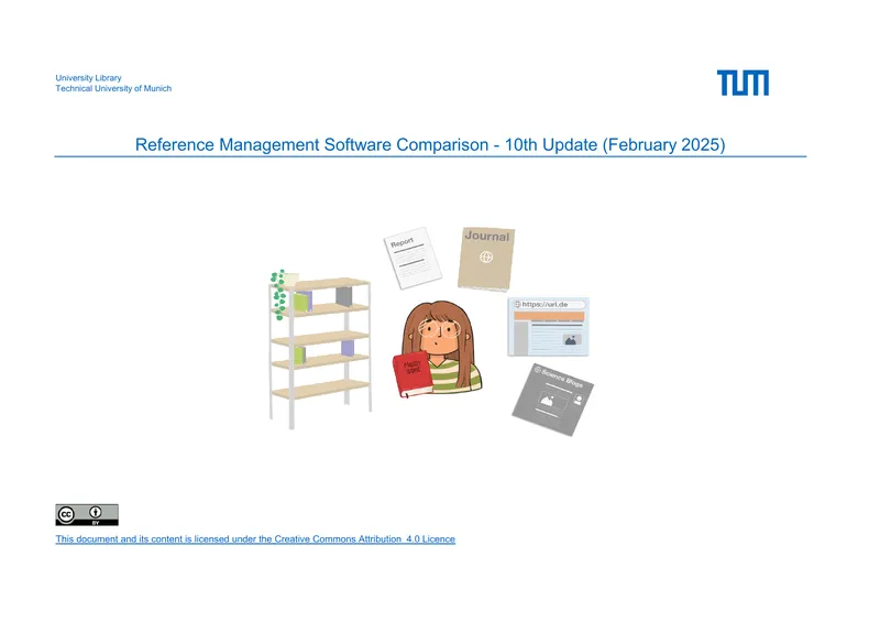 Reference Management Software Comparison - 10th Update
