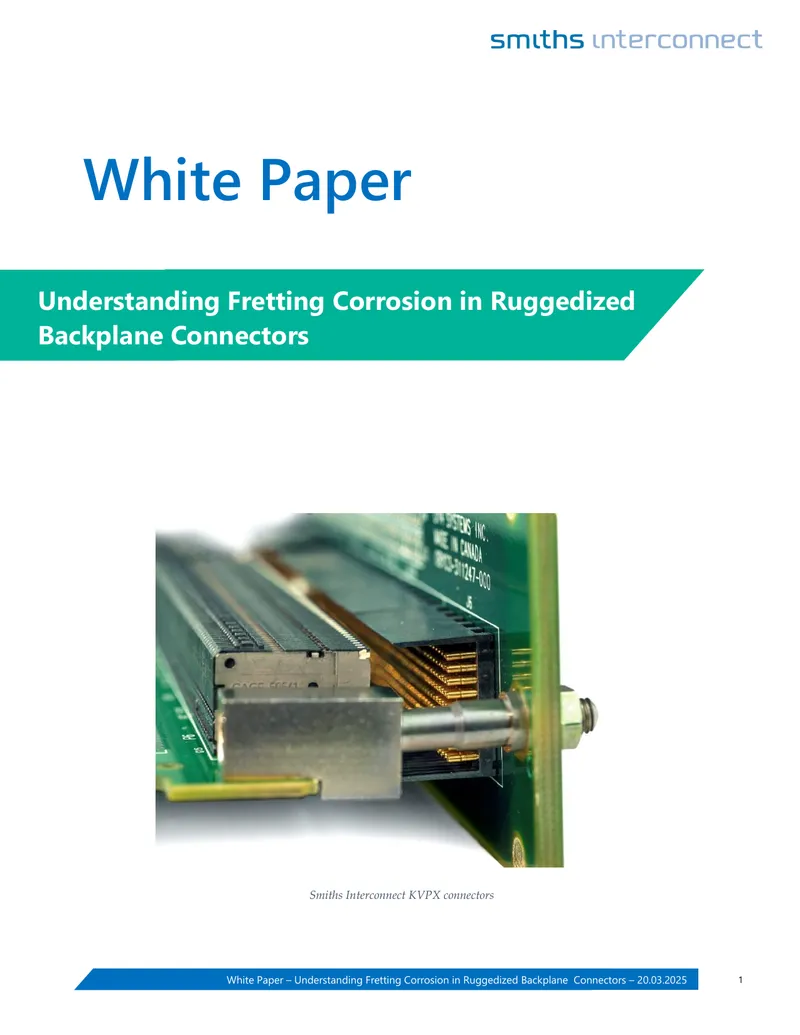 Understanding Fretting Corrosion in Ruggedized Backplane Connectors