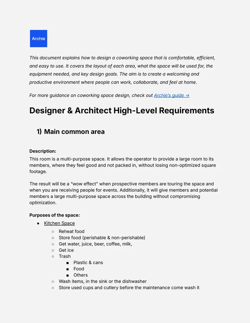 Coworking Space Design Guidelines