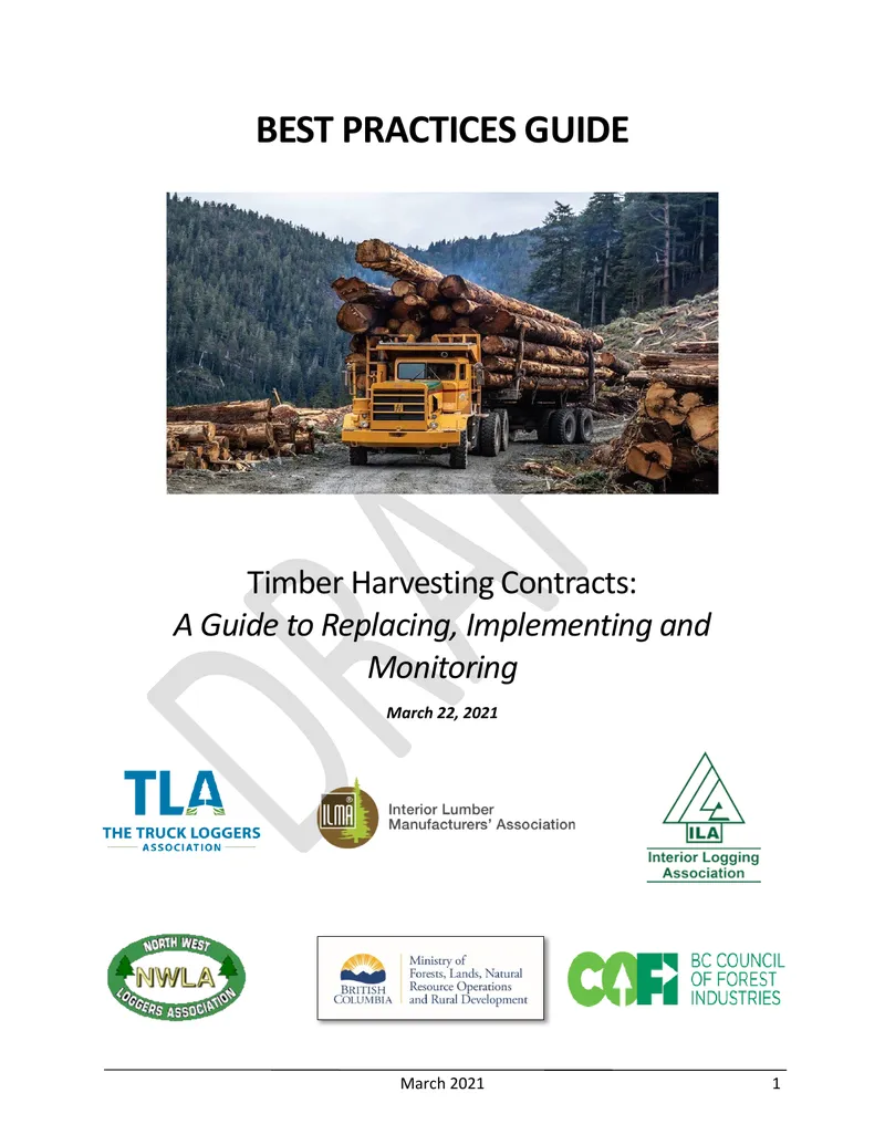 Timber Harvesting Contracts Best Practices Guide preview page 1