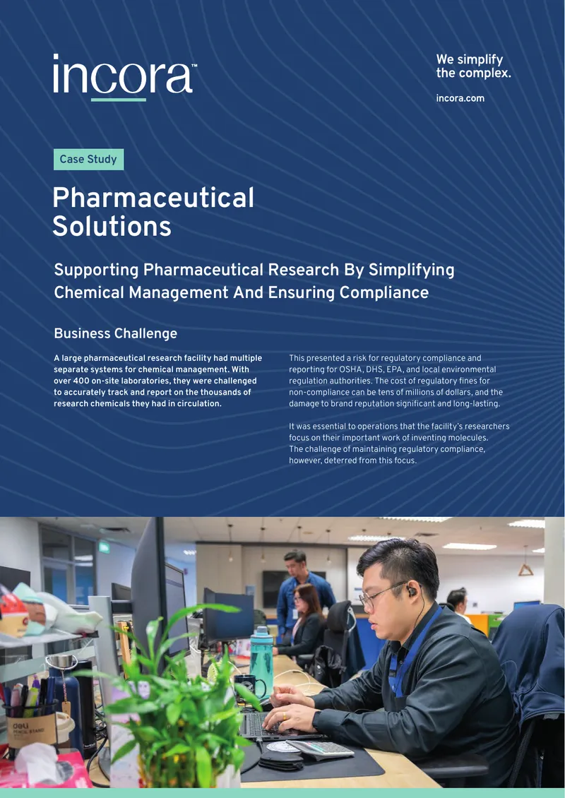 Pharmaceutical Chemical Management Case Study
