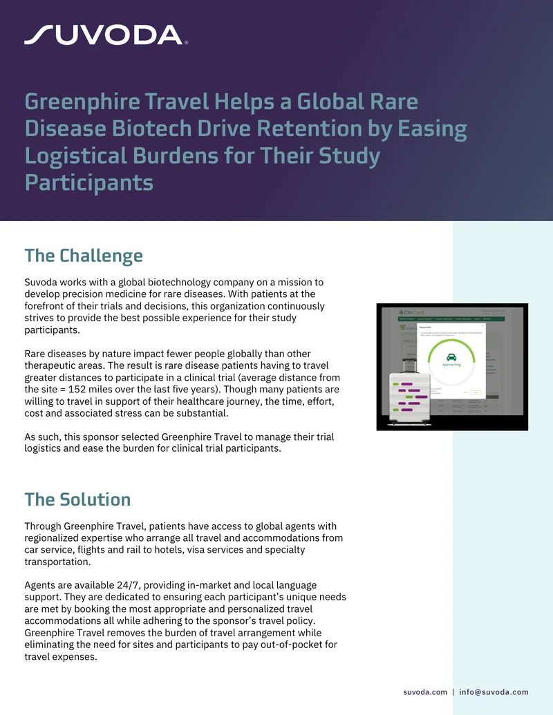Greenphire Travel Logistics Management for Clinical Trials