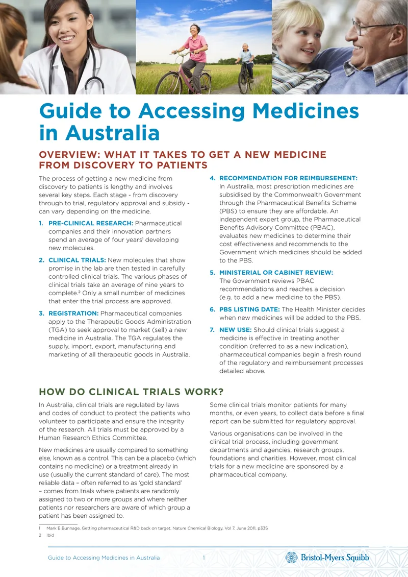 Guide to Accessing Medicines in Australia