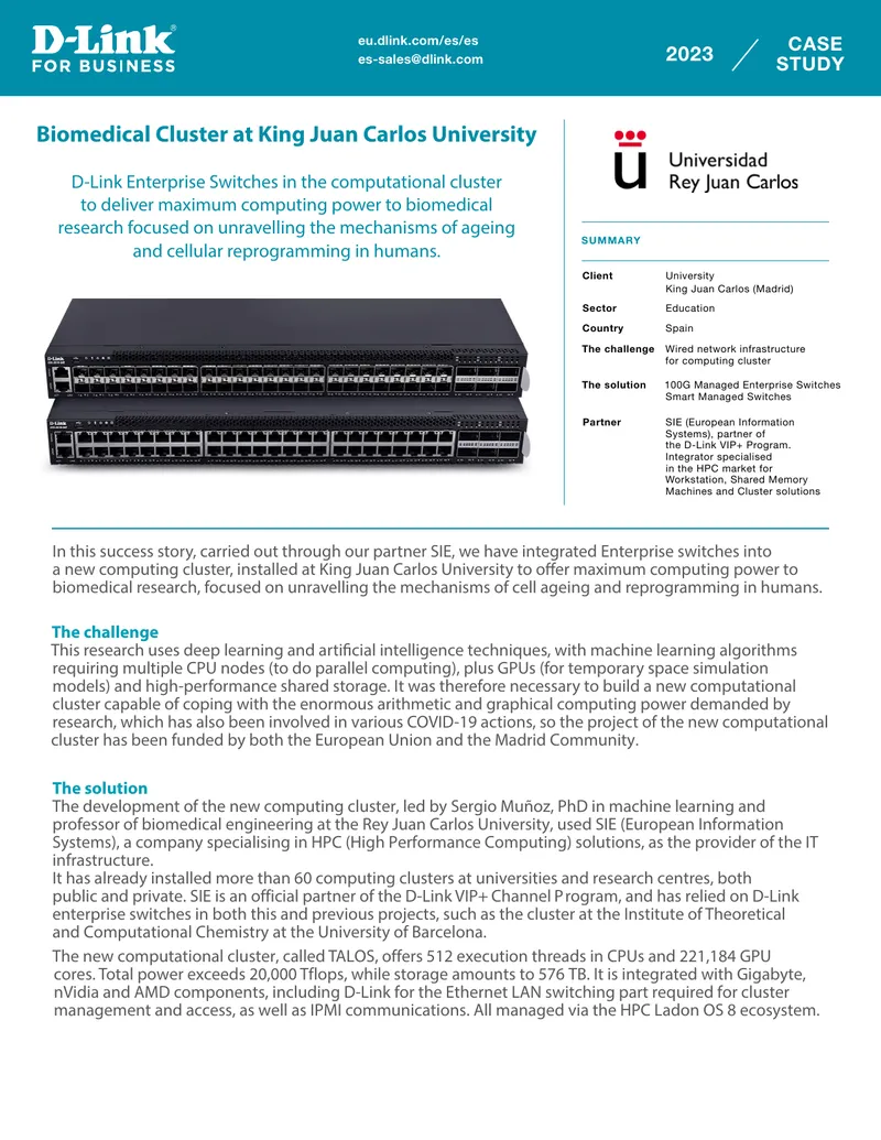 Computational Cluster Implementation at King Juan Carlos University