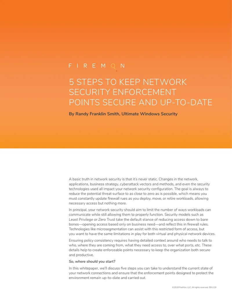 Five Steps to Maintain Network Security Enforcement