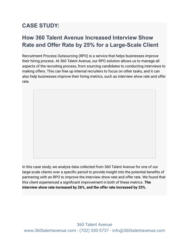 Case Study on Recruitment Process Outsourcing Effectiveness