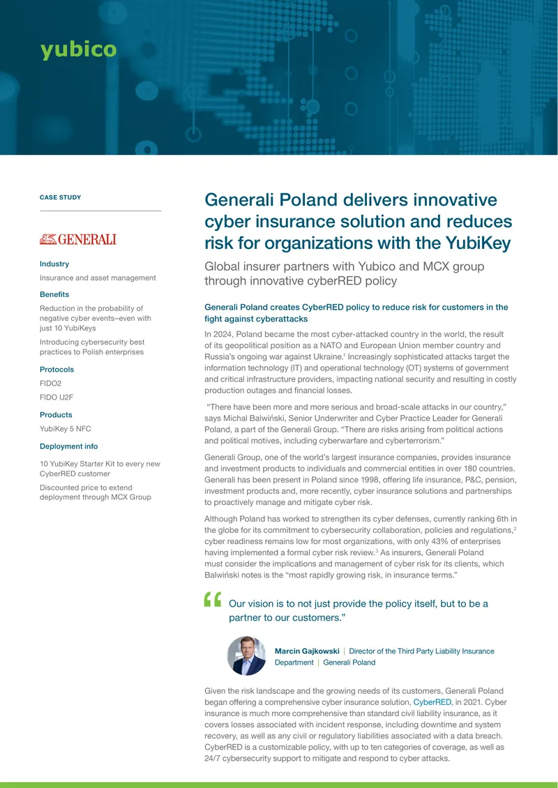 Generali Poland CyberRED Insurance Case Study