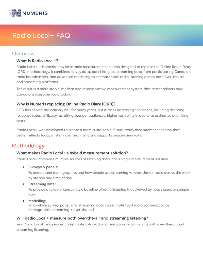 Radio Local+ Measurement Solution Overview