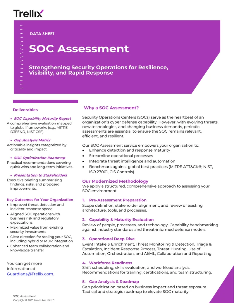 SOC Assessment Methodology and Deliverables