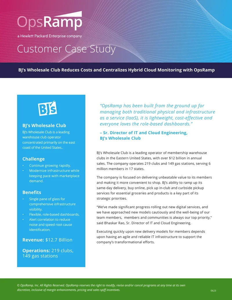 BJ's Wholesale Club Case Study on IT Monitoring