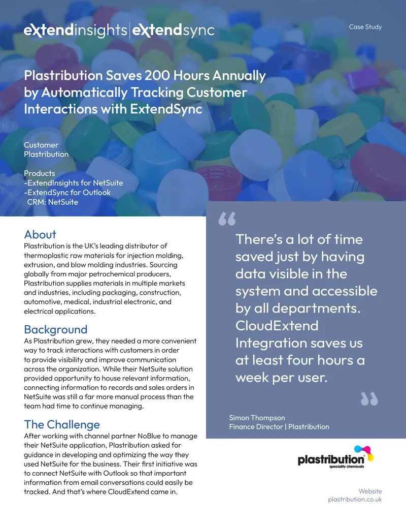 Plastribution Case Study on CloudExtend Integration