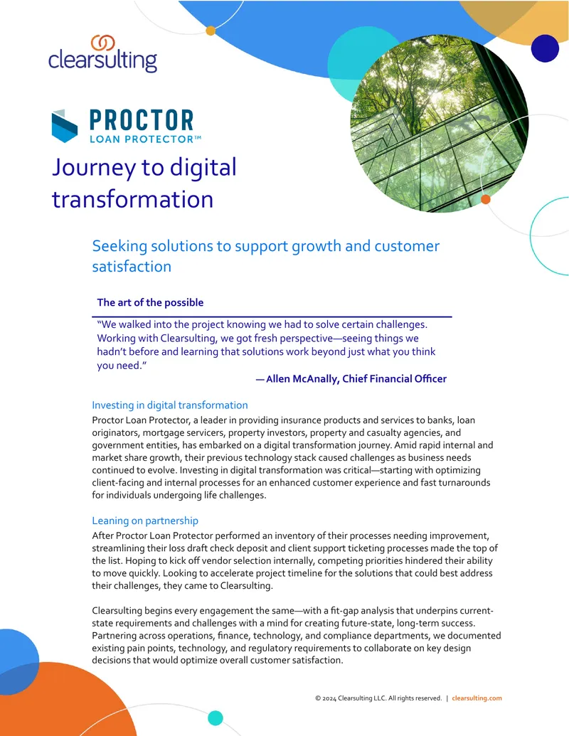 Digital Transformation Case Study for Proctor Loan Protector