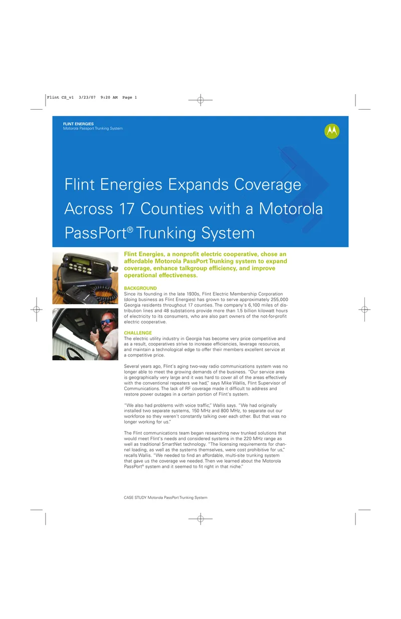 Flint Energies Motorola PassPort Trunking System Case Study