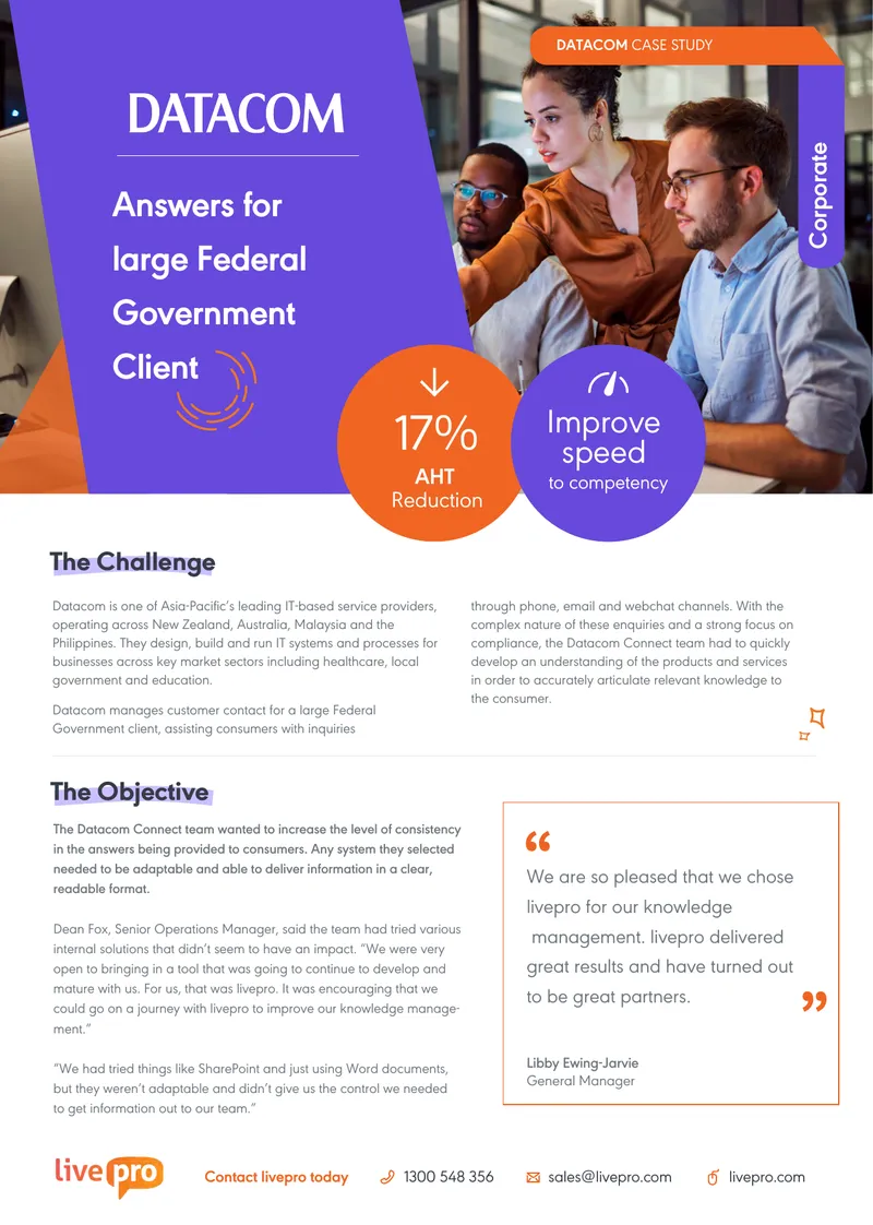 Datacom Knowledge Management Case Study