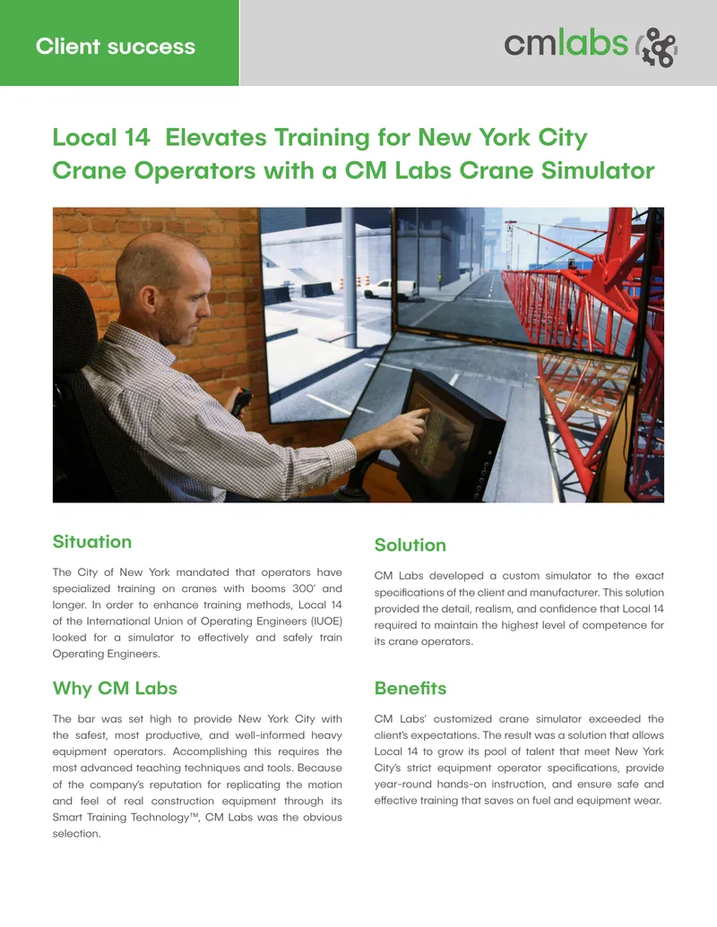 Crane Operator Training Simulator Implementation
