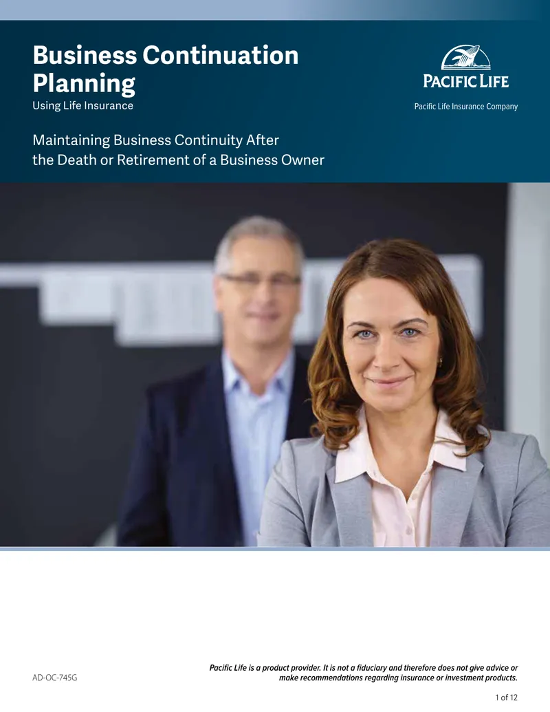Business Continuation Planning Using Life Insurance