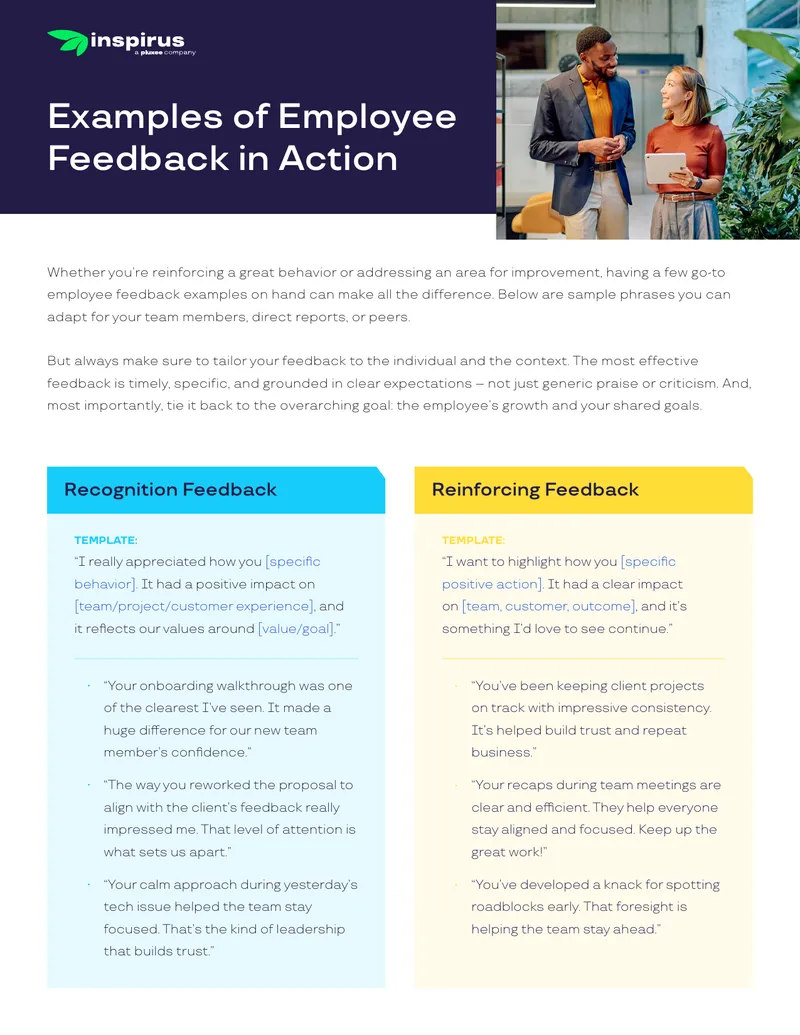 Examples of Employee Feedback Techniques