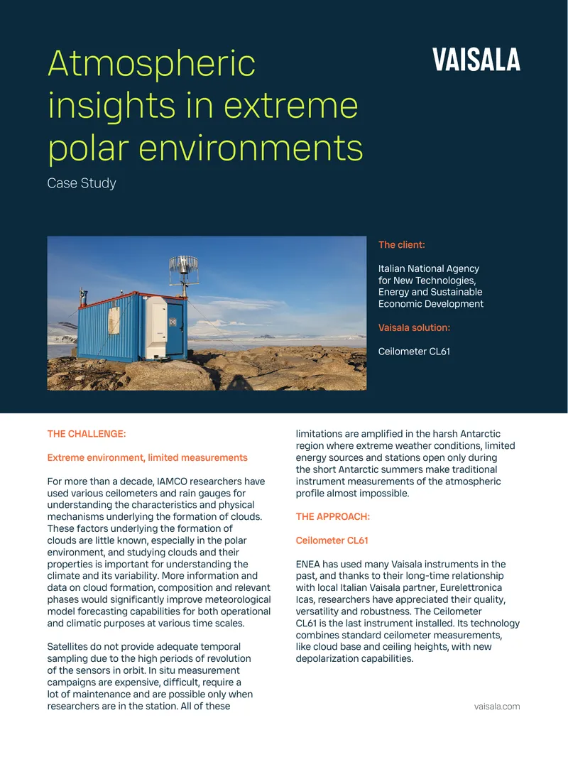 Ceilometer CL61 for Cloud Measurement in Antarctica