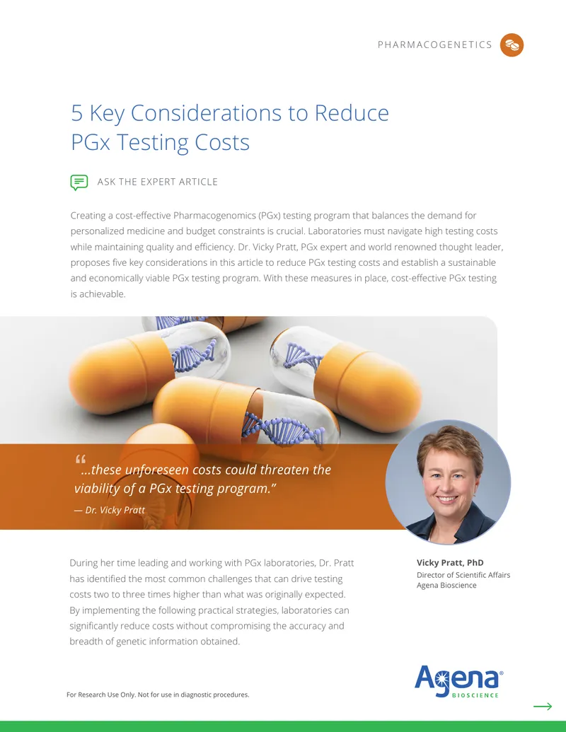 Key Considerations for Reducing PGx Testing Costs