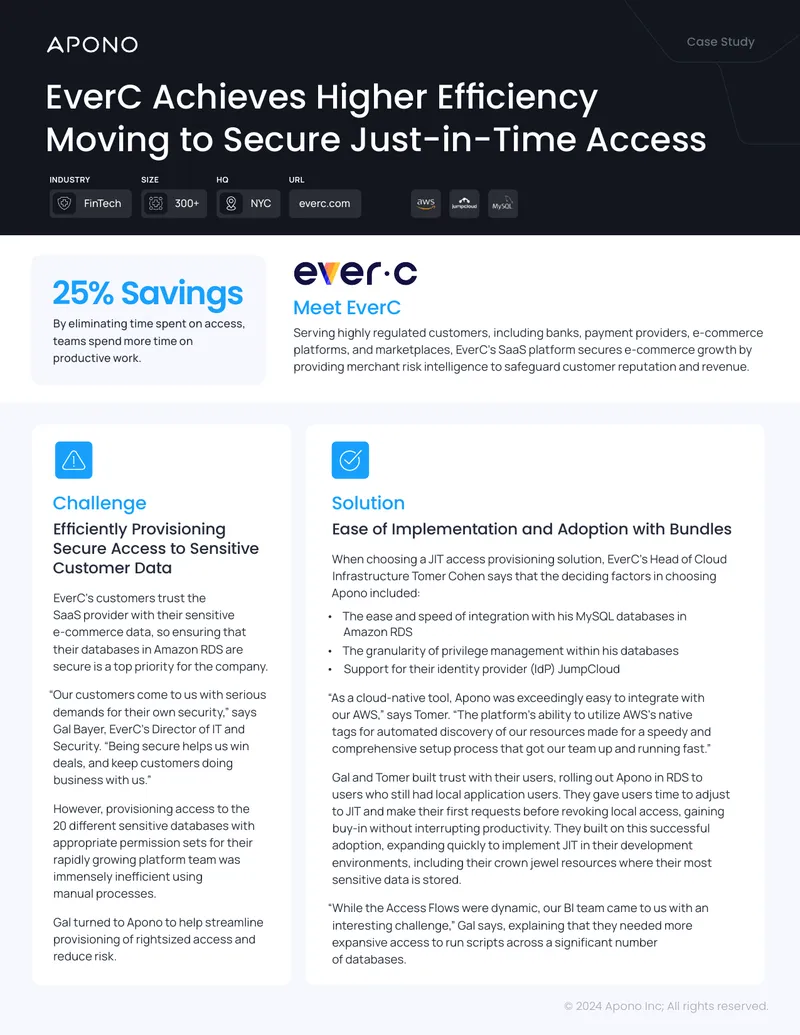 EverC Case Study on Just-in-Time Access Provisioning