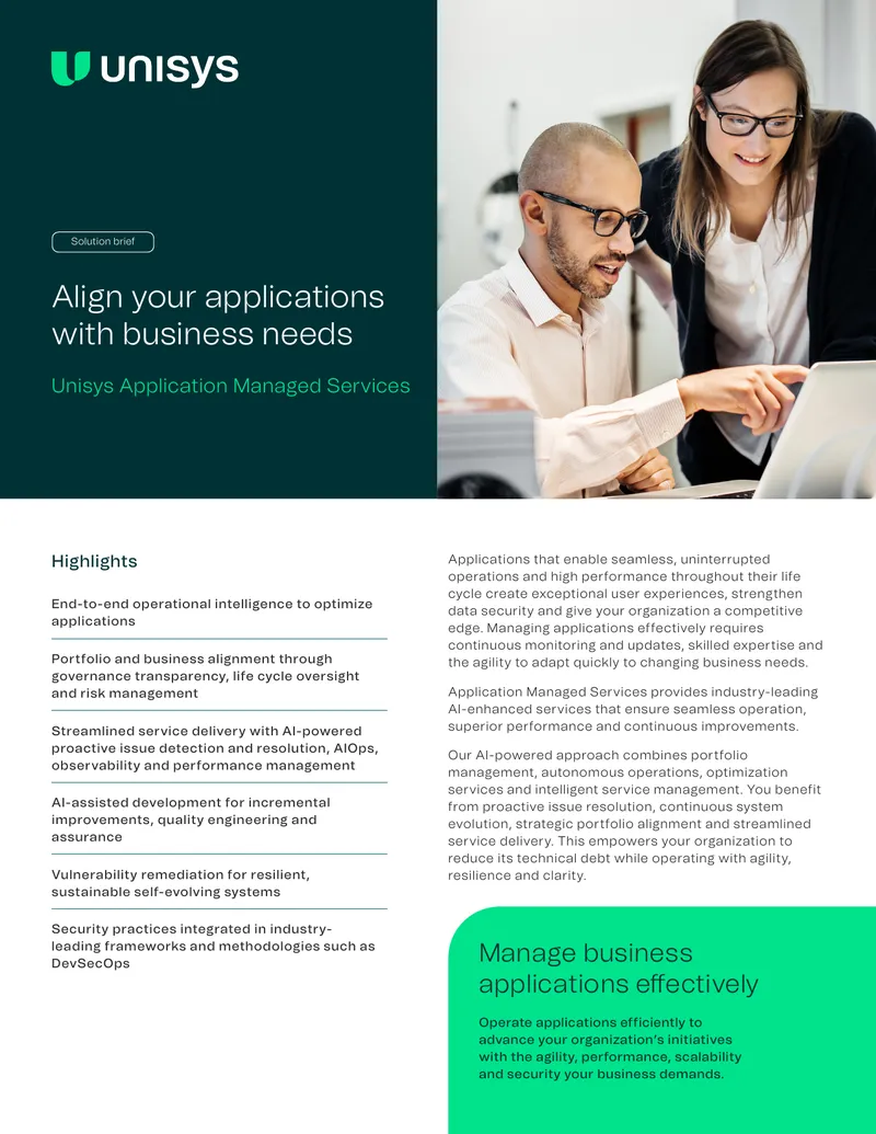 Unisys Application Managed Services Solution Brief