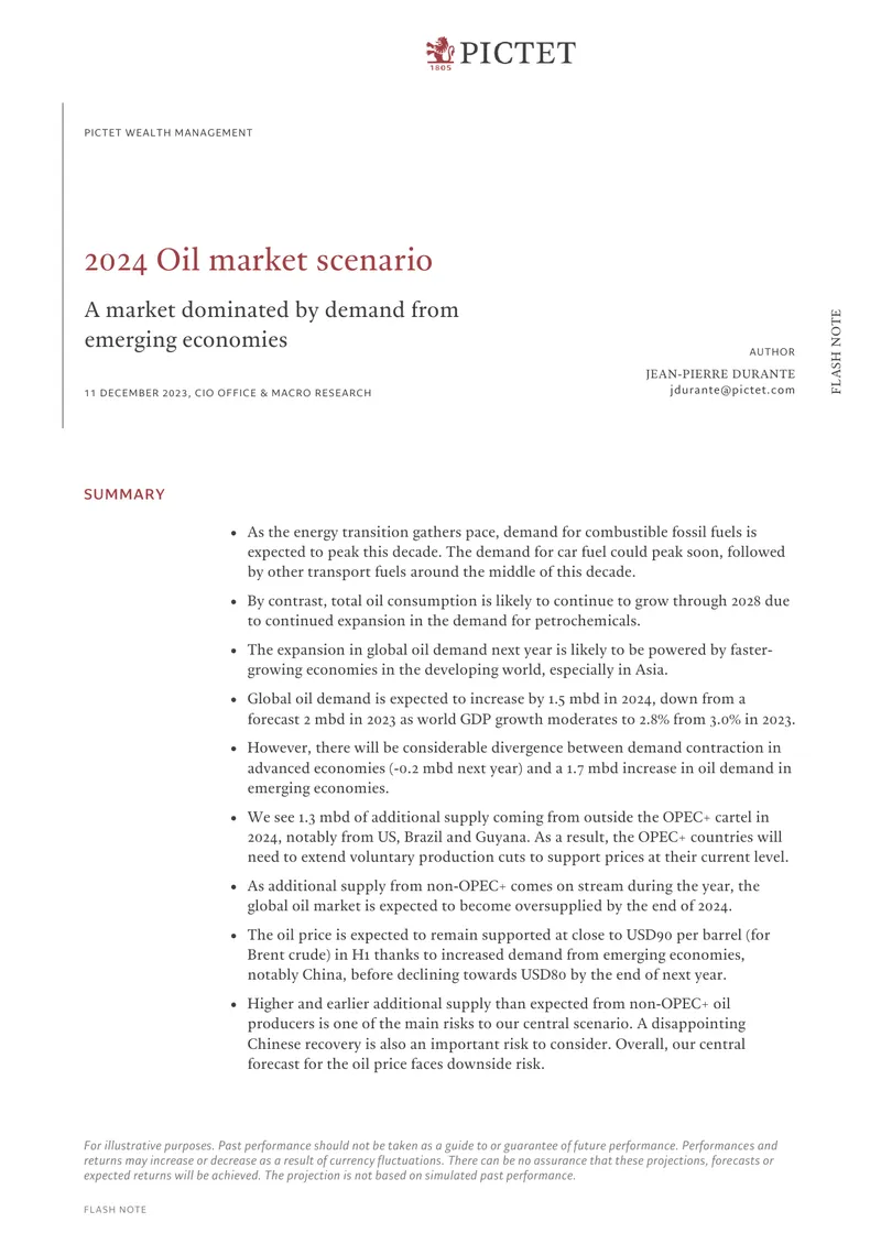 2024 Oil Market Scenario Analysis