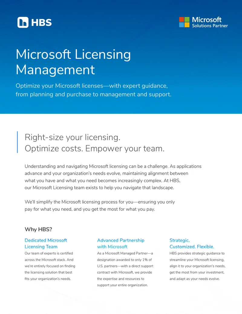 Microsoft Licensing Management Services Overview