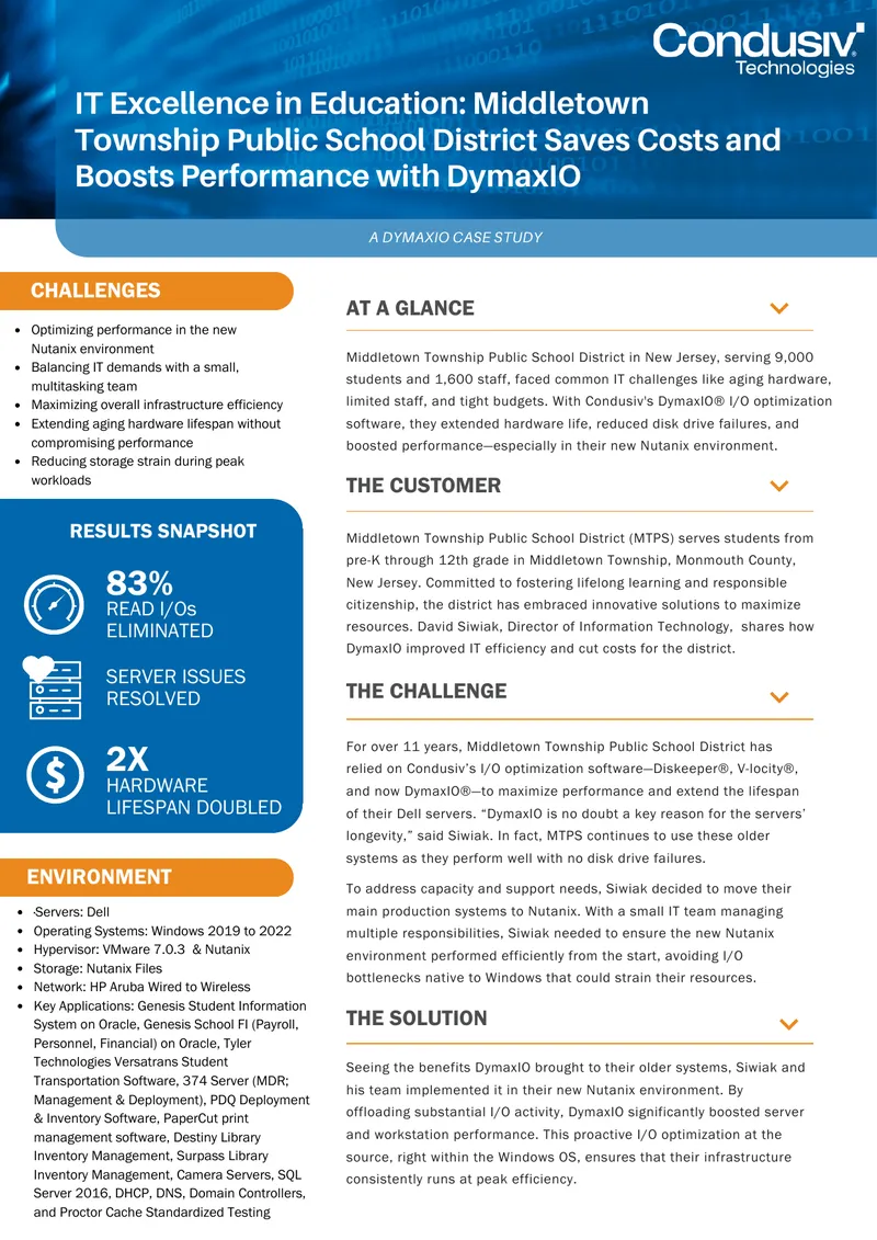 Middletown Township Public School District Case Study