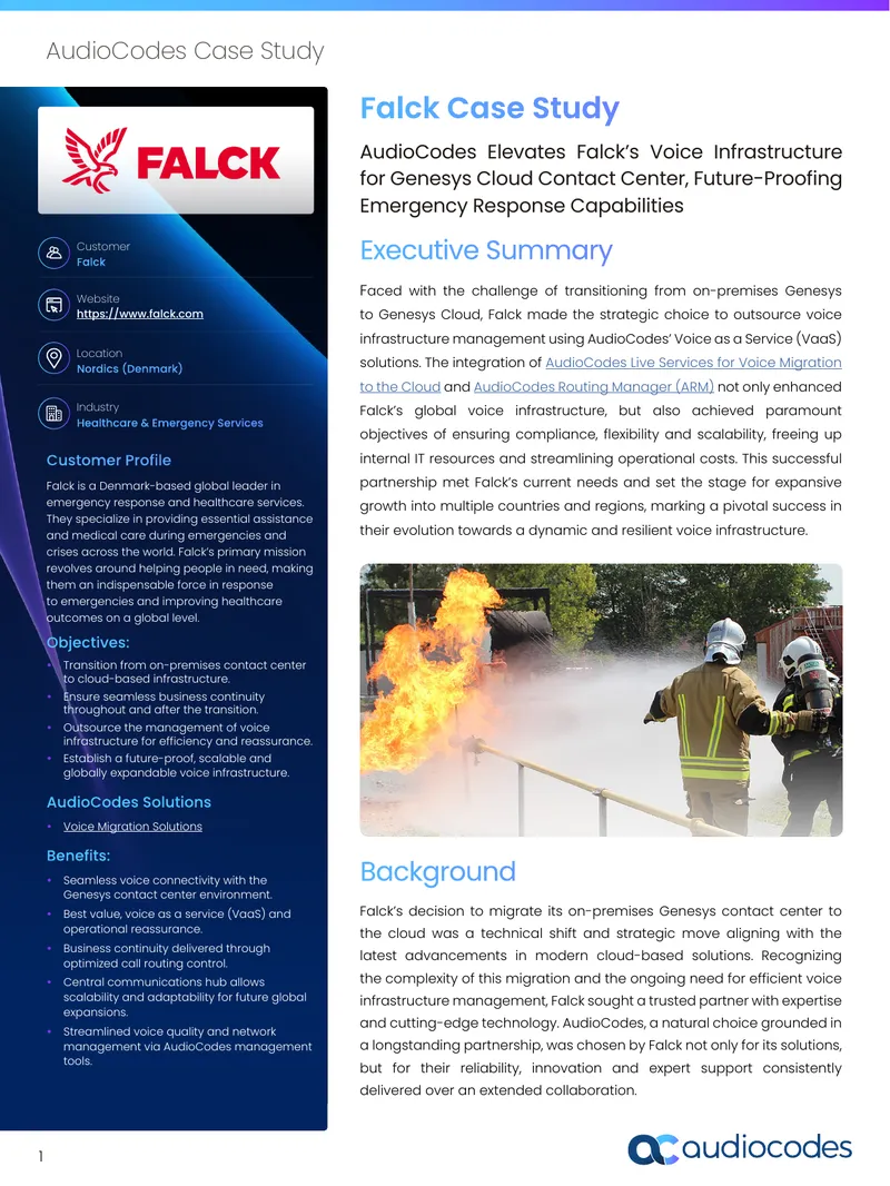 AudioCodes Voice Infrastructure Management Case Study