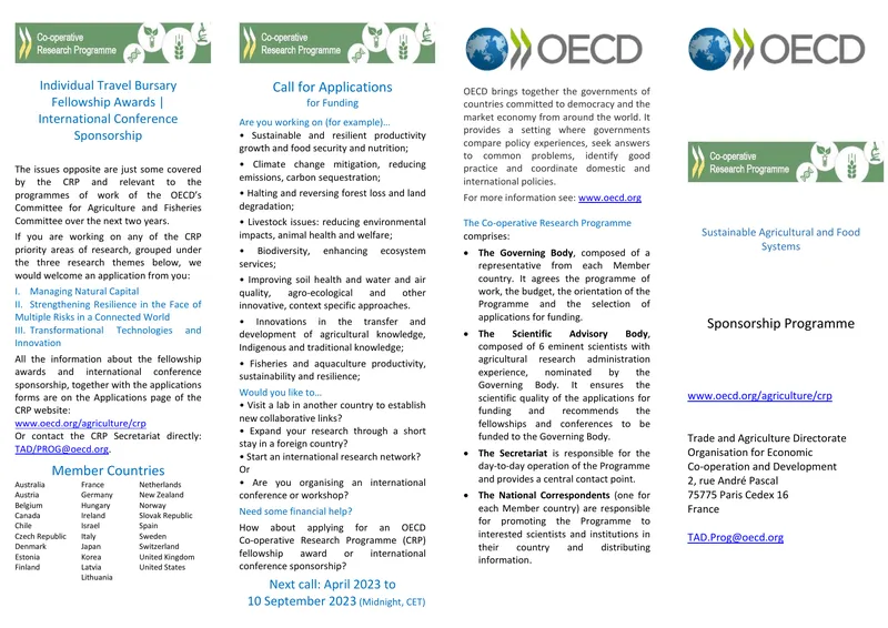 Travel Bursary Fellowship Awards and International Conference Sponsorship