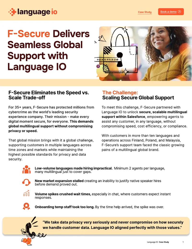F-Secure Language IO Multilingual Support Case Study