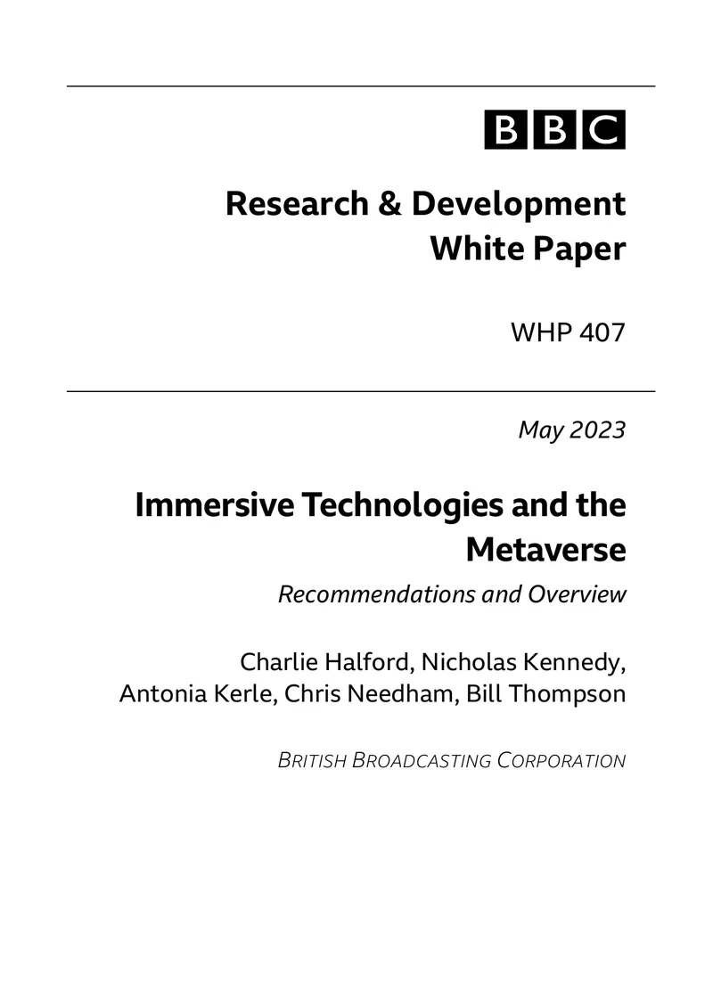 Immersive Technologies and the Metaverse Analysis