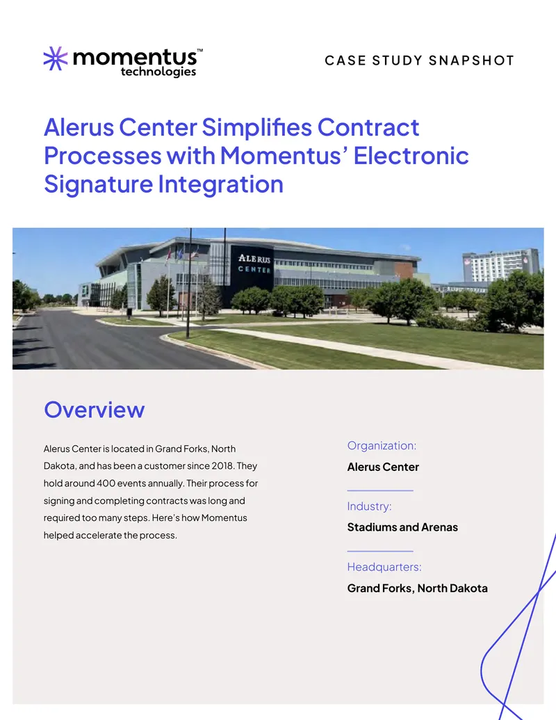 Alerus Center Contract Process Improvement Case Study