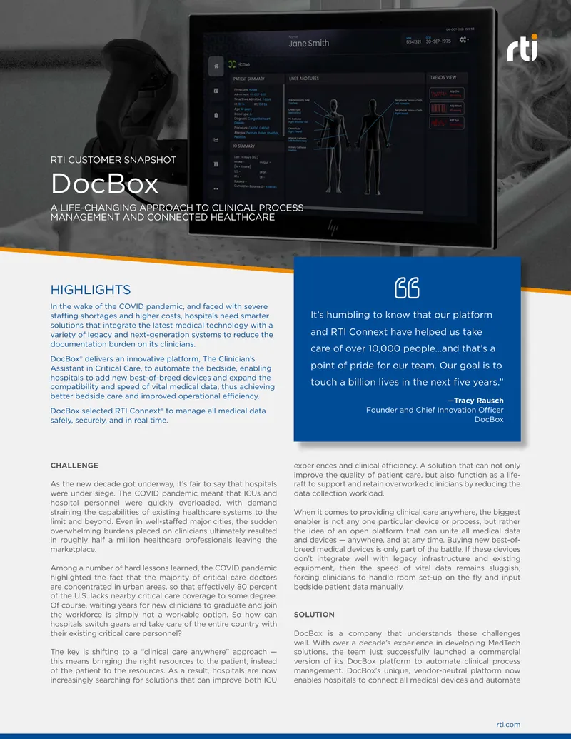 DocBox Clinical Process Management Platform Overview