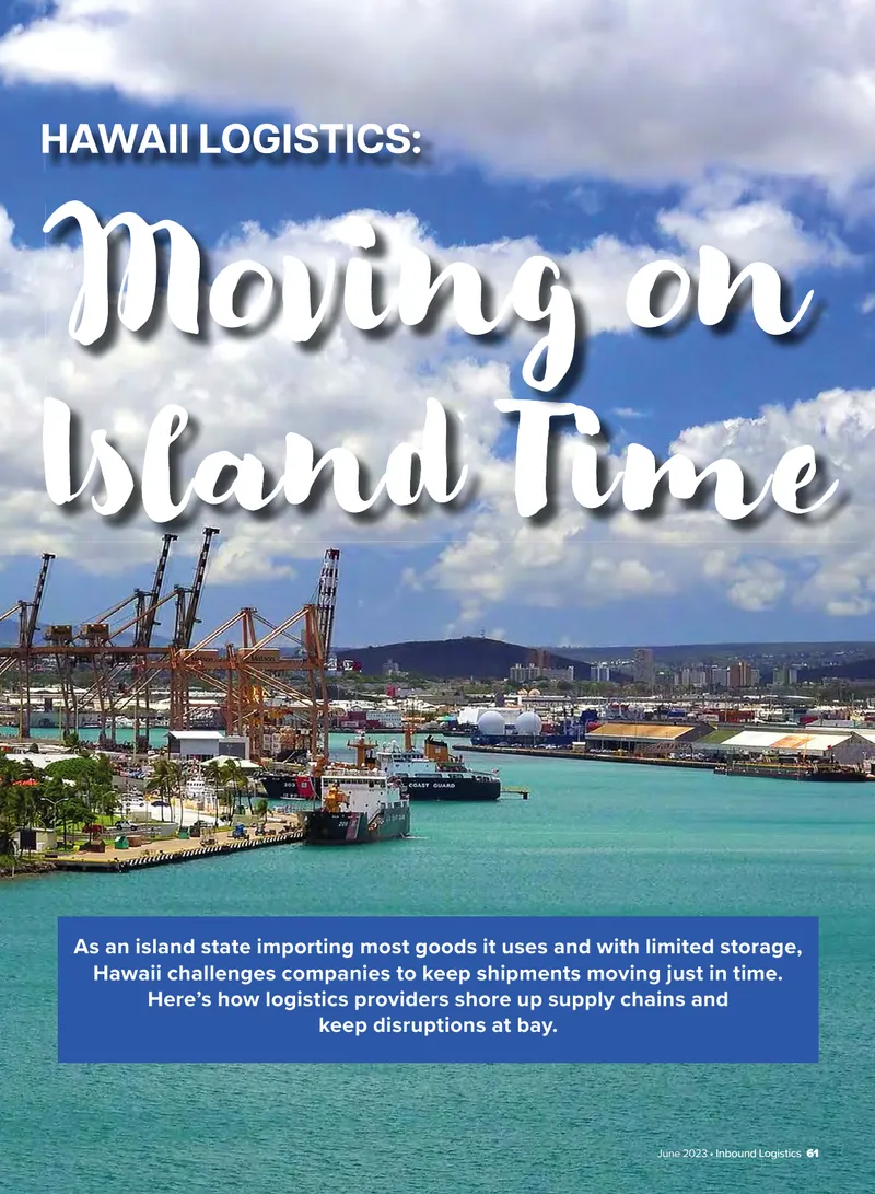 Logistics Challenges and Solutions for Hawaii