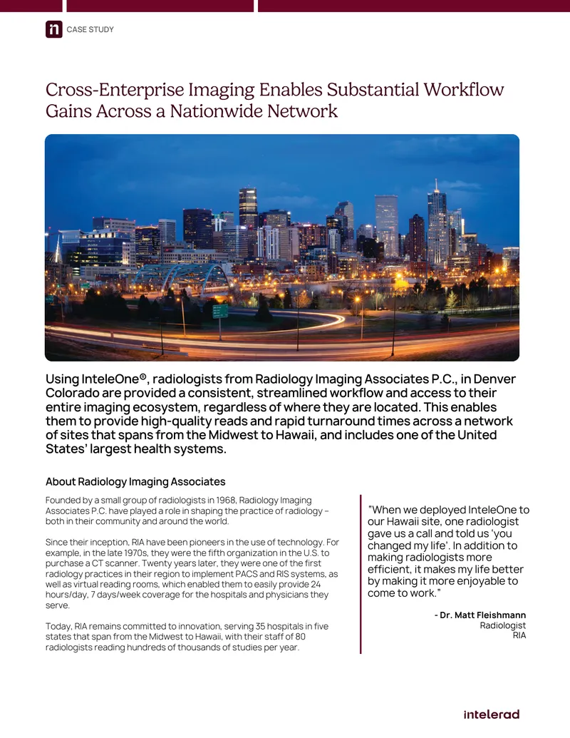 Cross-Enterprise Imaging Workflow Gains Case Study