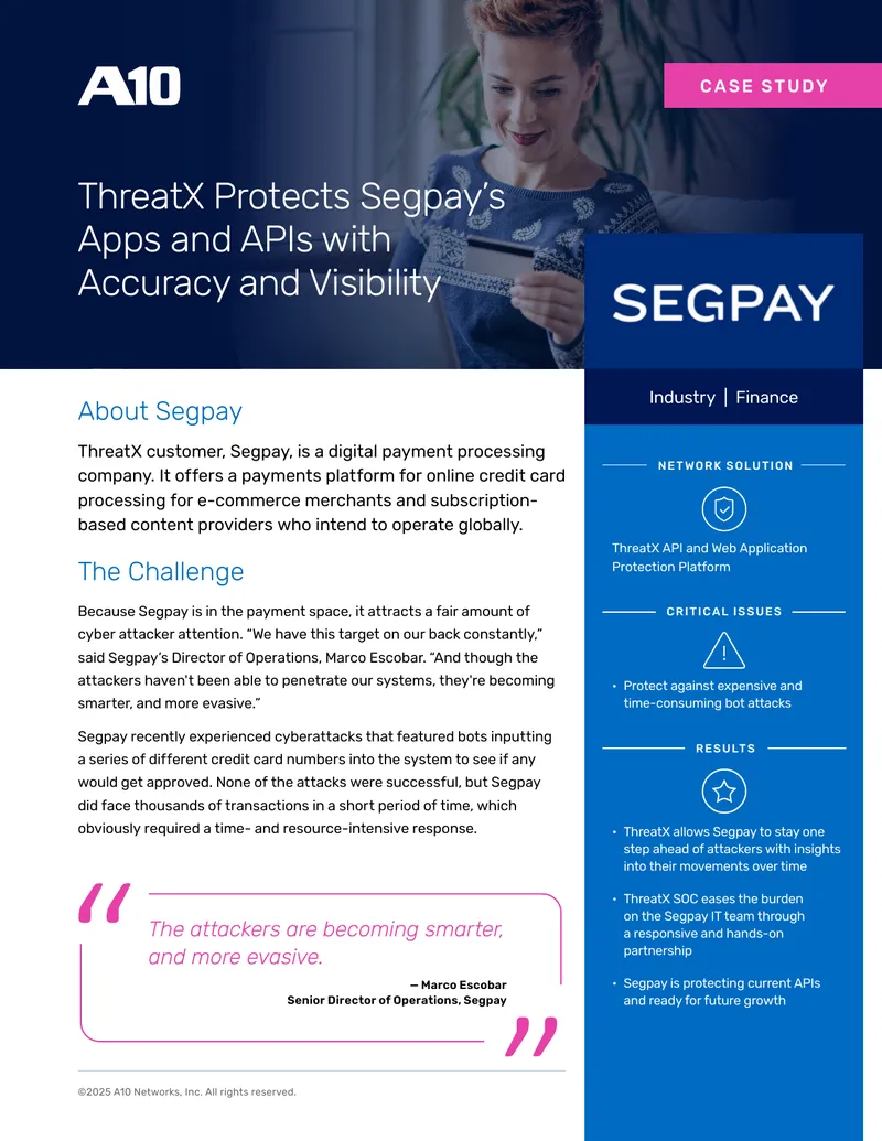 Segpay Case Study on ThreatX Protection