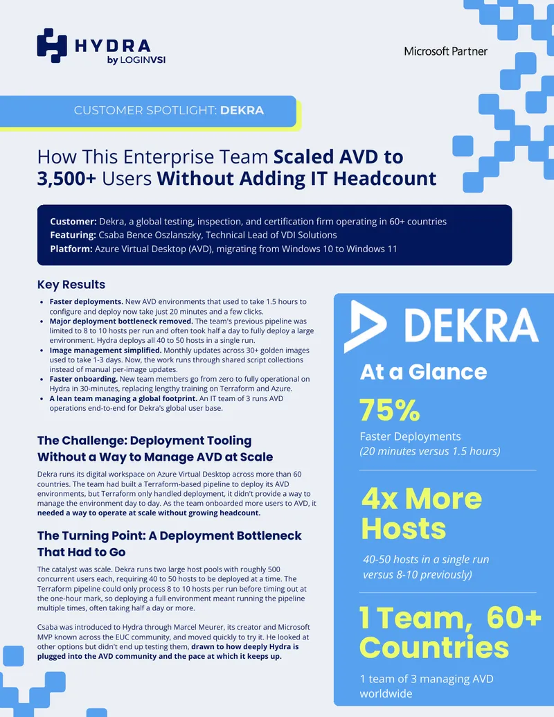 Dekra's Azure Virtual Desktop Management Case Study