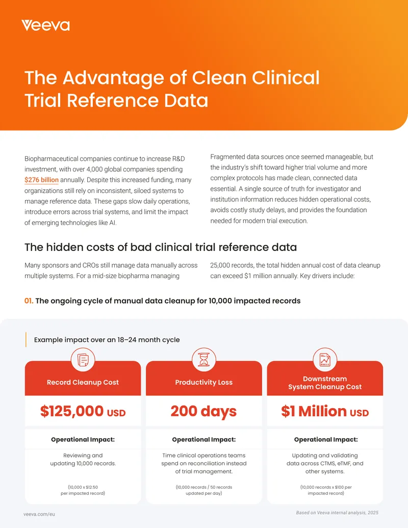 Advantage of Clean Clinical Trial Reference Data