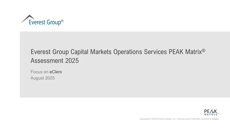 Capital Markets Operations Services PEAK Matrix Assessment 2025