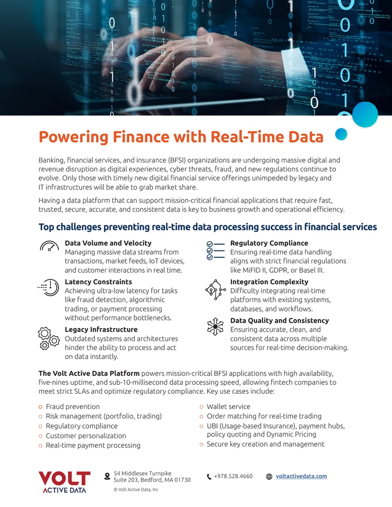 Real-Time Data Processing in Financial Services