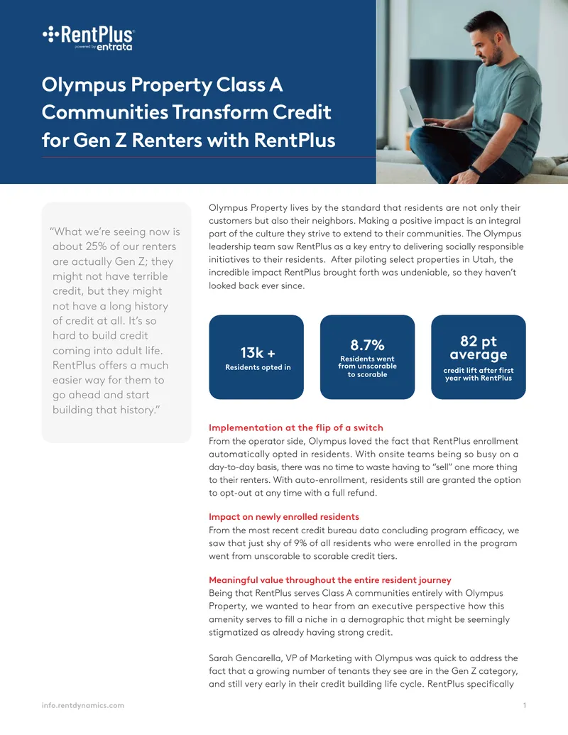 Olympus Property RentPlus Program Impact Analysis