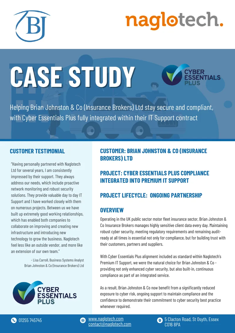 Cyber Essentials Plus Compliance Integration Case Study