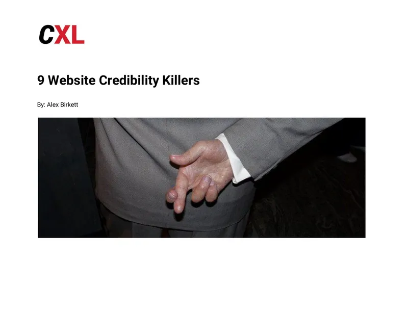 Website Credibility Killers and Solutions