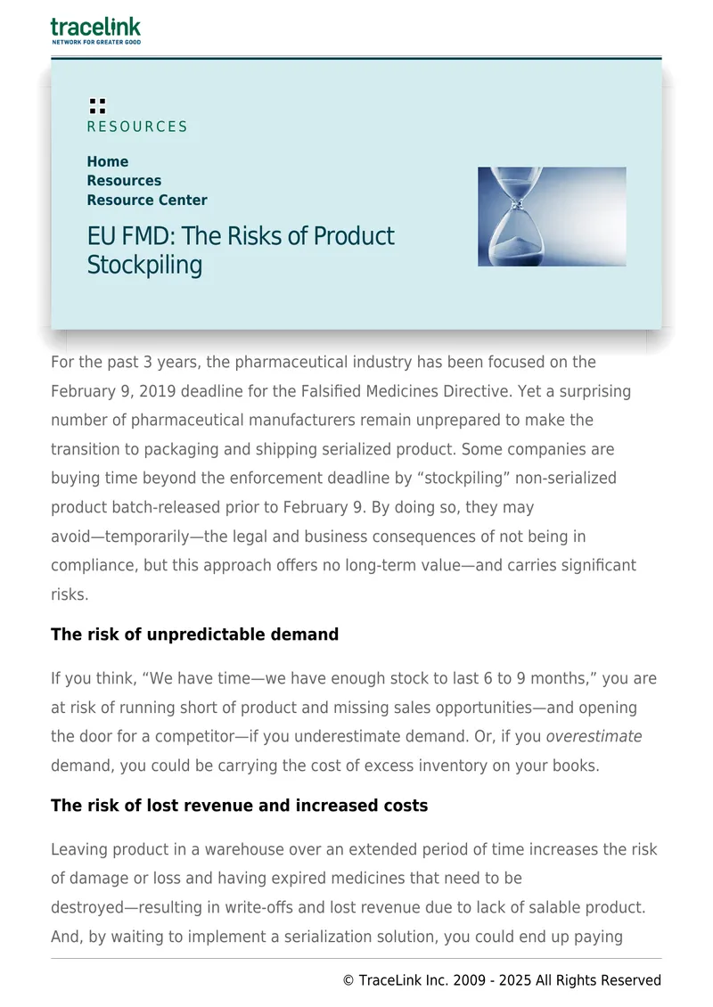 Risks of Product Stockpiling Under EU FMD