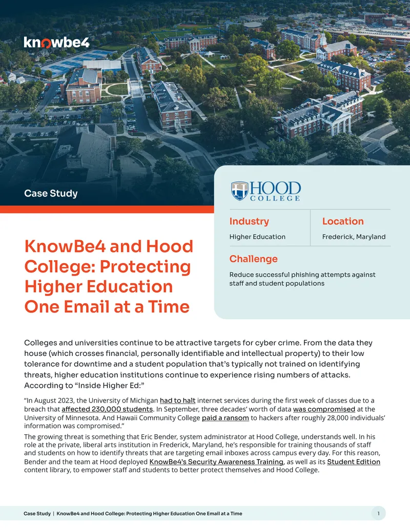 Hood College Cybersecurity Training Case Study